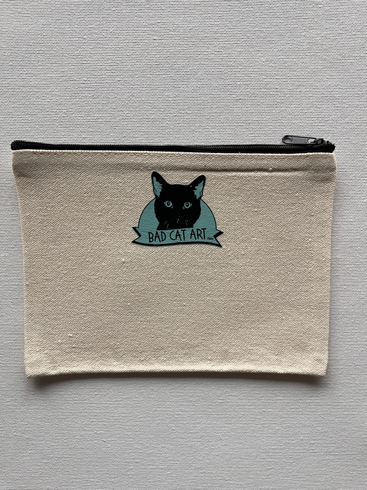 Natural Skull Butterfly Canvas Pouch