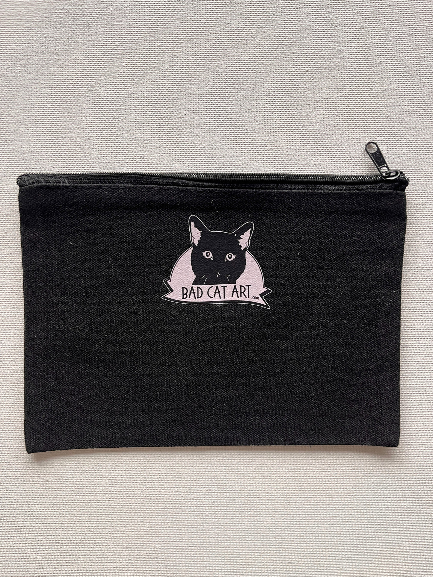 Black Skull Butterfly Canvas Pouch