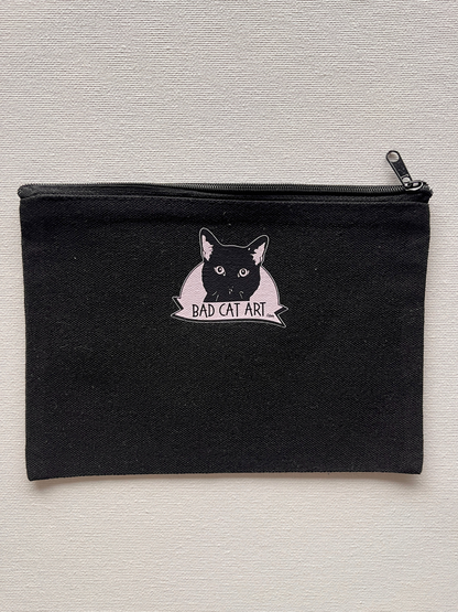 Black Skull Butterfly Canvas Pouch