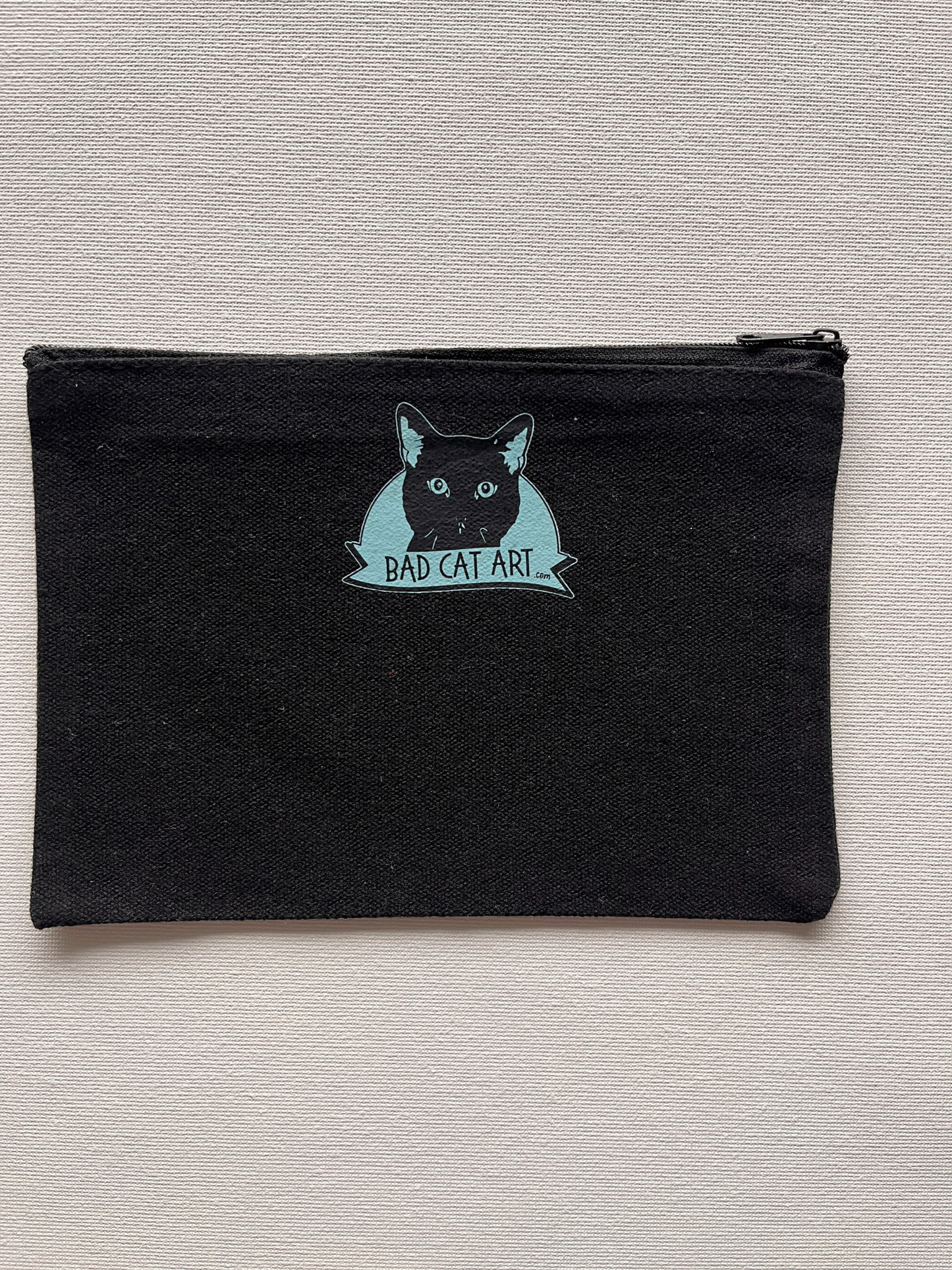 Black Bite Me Tiger Canvas Pouch