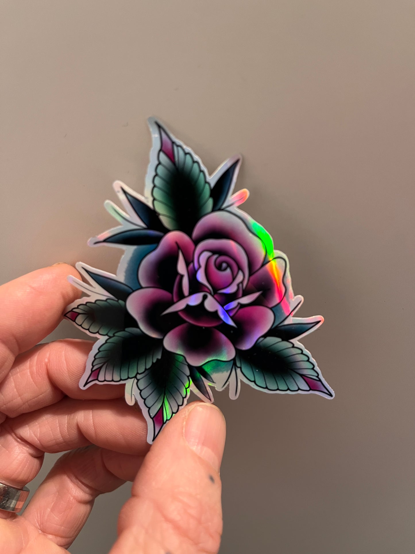 Trady Pink Rose Sticker