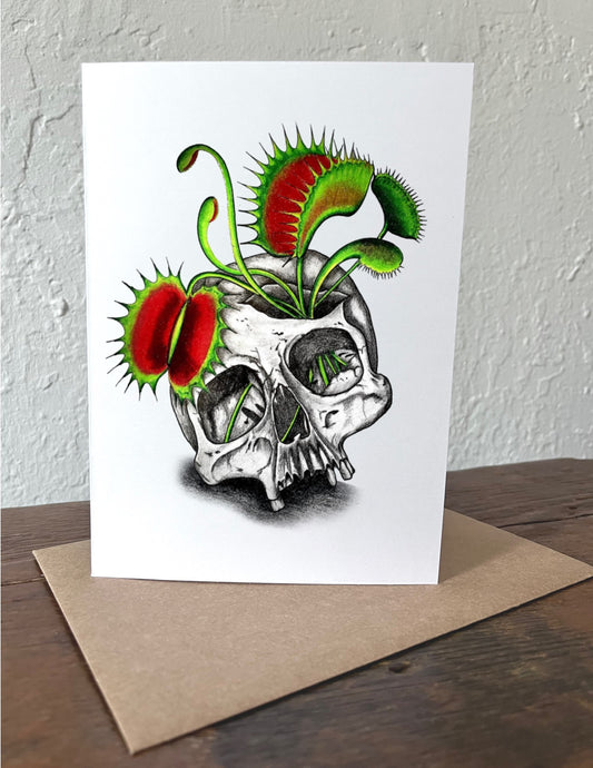 Skull & Venus Fly Trap Card
