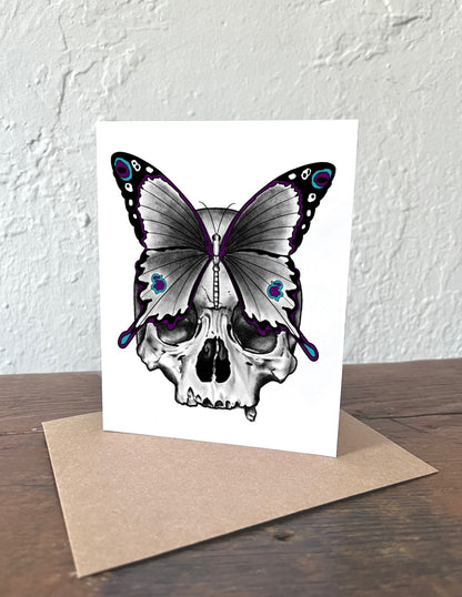 Skull Butterfly Card