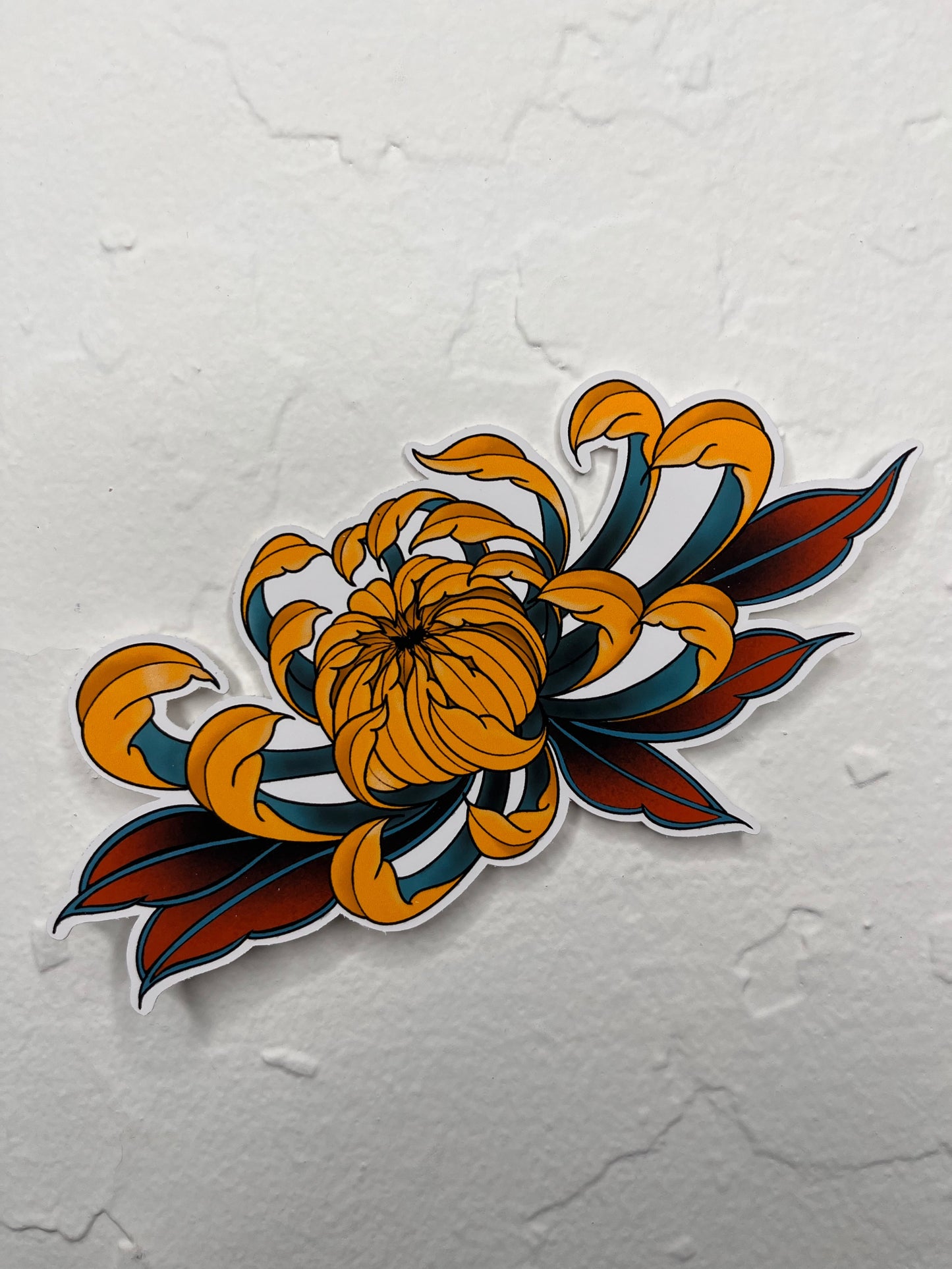 Yellow Chrysanthemum Sticker