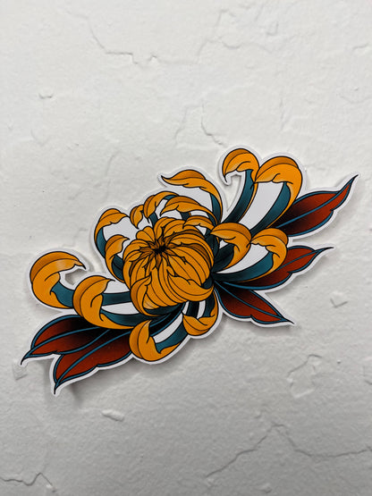 Yellow Chrysanthemum Sticker