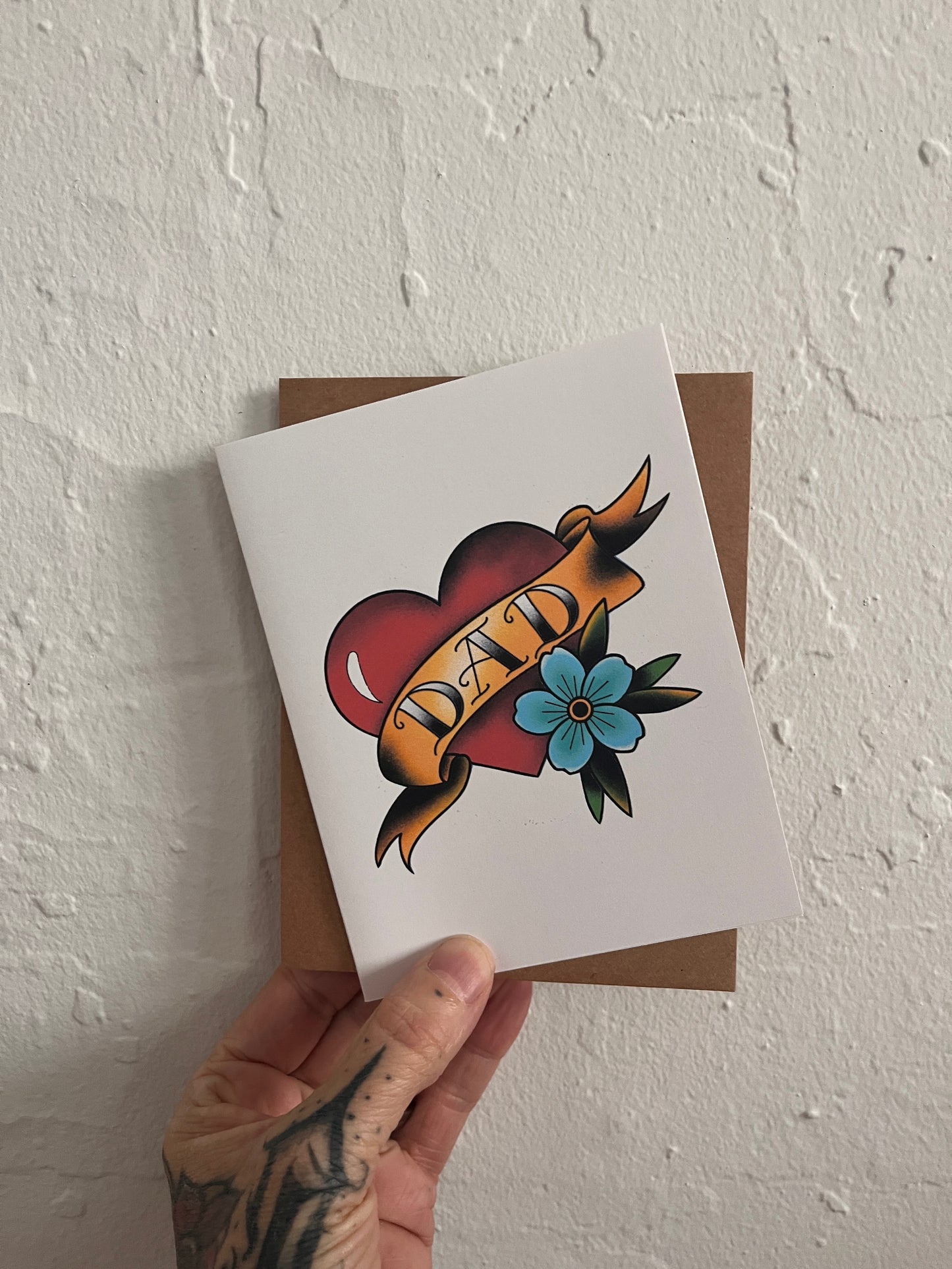 Dad Heart & Banner Card