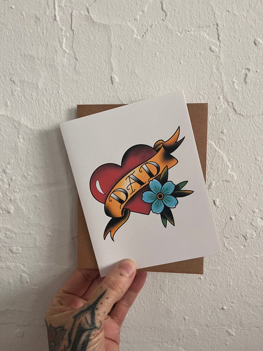 Dad Heart & Banner Card