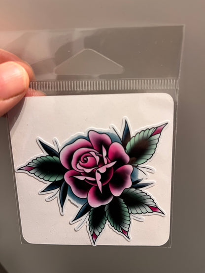 Trady Pink Rose Sticker