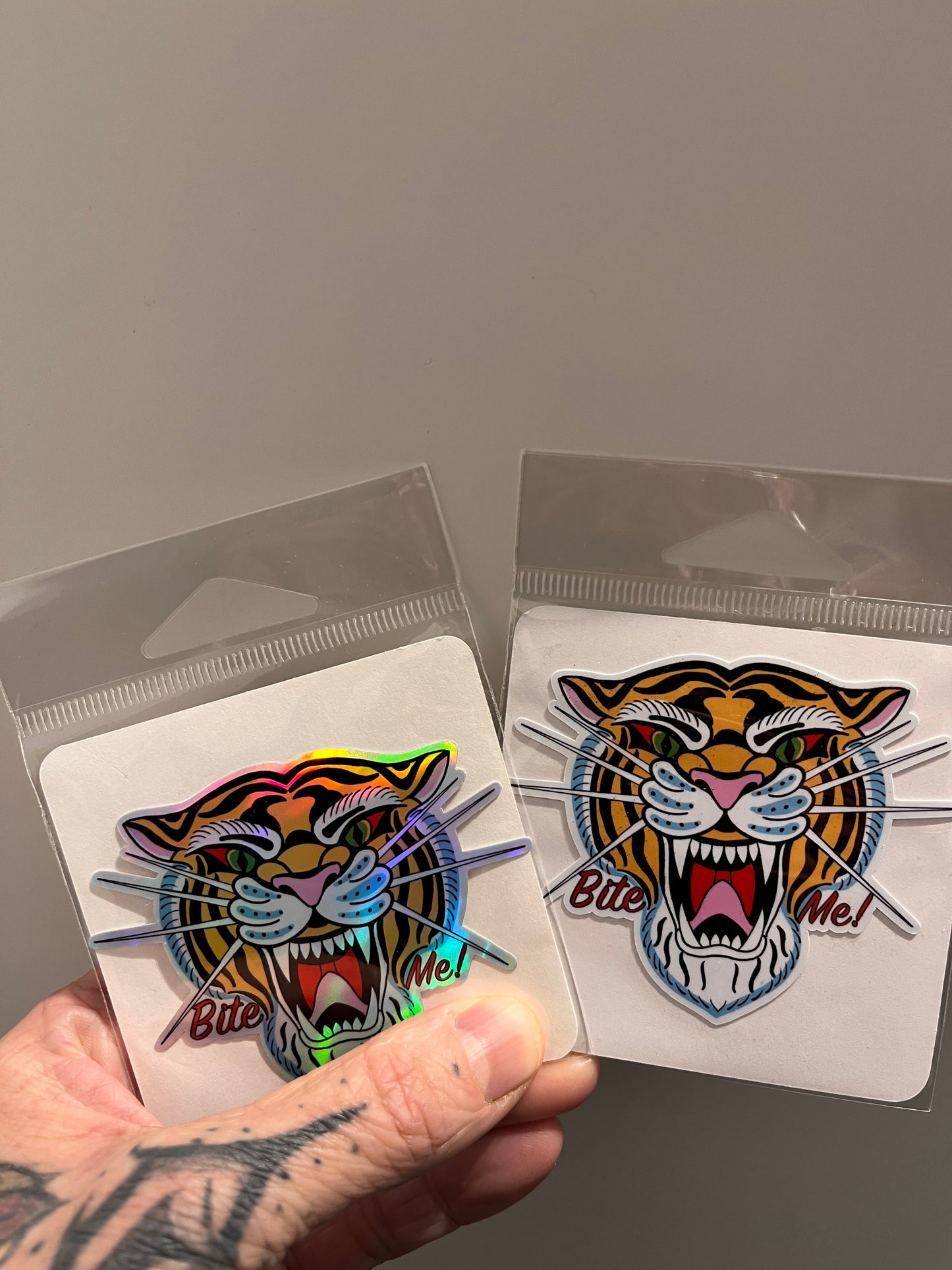 Bite Me Tiger Sticker