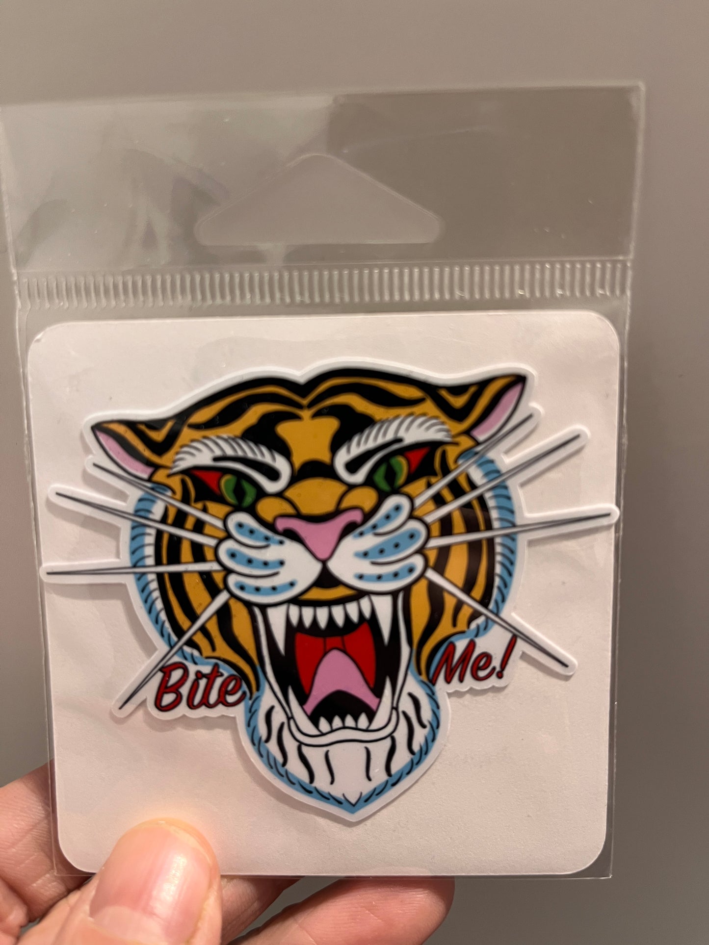 Bite Me Tiger Sticker